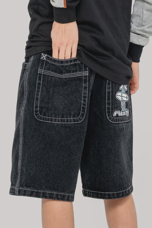 RUSTY - DR.DOT BAGGY JORTS BLACK OUT