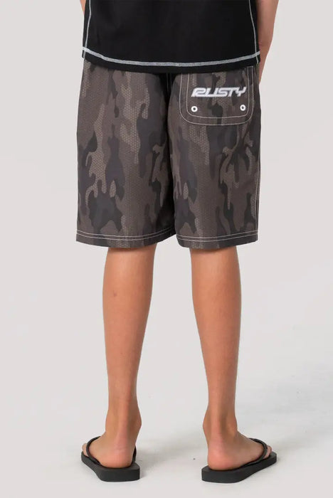 RUSTY - FLIP RAMBO ELASTIC WAIST BOARDSHORTS CAMO