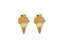 GOODY GUMDROPS ICE CREAM SMALL STUD EARRINGS Caramel/Lilac