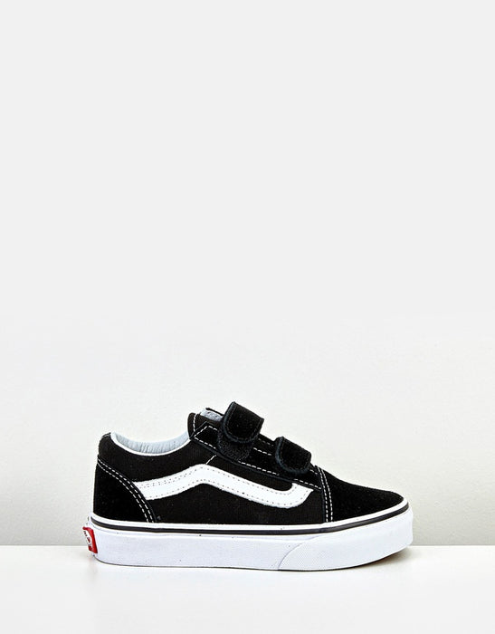 VANS KIDS OLD SKOOL VELCRO BLACK/TRUE WHITE