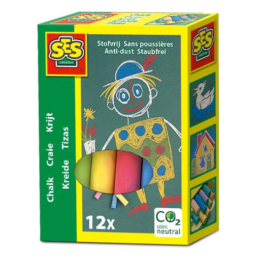 SES CREATIVE Coloured Chalks - 12 Pack
