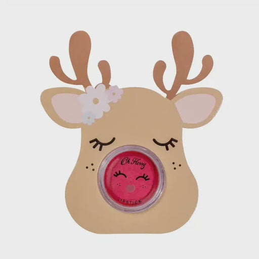 OH FLOSSY CHRISTMAS RUDOLPH LIPSTICK- PINK REINDEER