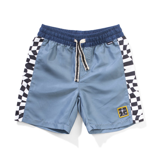 MUNSTER Checkdown Board Shorts Pale Blue