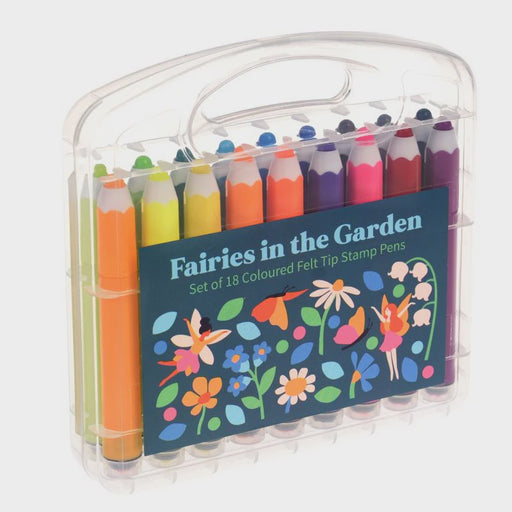 REX LONDON - FAIRIES IN THE GARDEN FELT TIP STAMP PENS