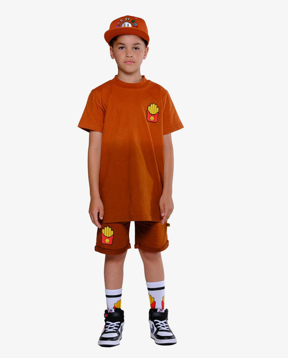 BAND OF BOYS SHORTS HIGH FRIES RUST DIP DYE - The Kids Store