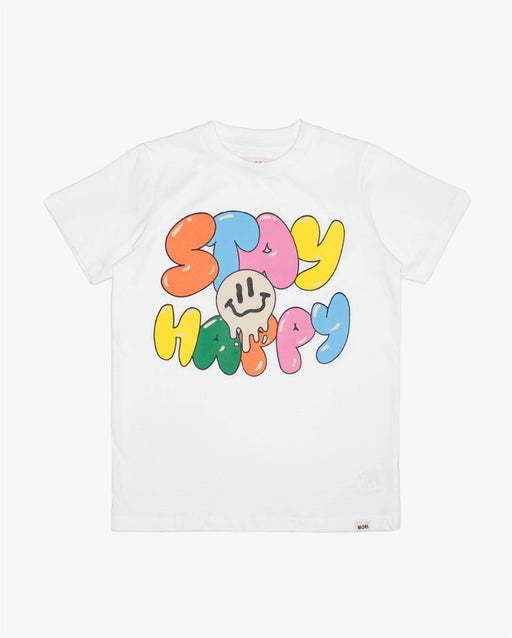 BAND OF BOYS Tee Stay Happy - White - The Kids Store
