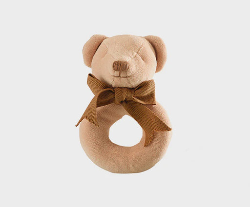 MAUD N LIL Soft Toy Ring Rattle - Cubby the Teddy Bear
