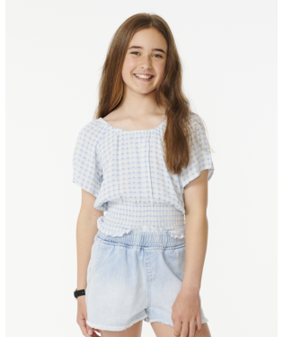 RIP CURL SUN CHECK PRETTY TOP - MID BLUE