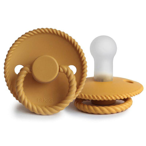 FRIGG ROPE SILICONE PACIFIER - HONEY GOLD - The Kids Store