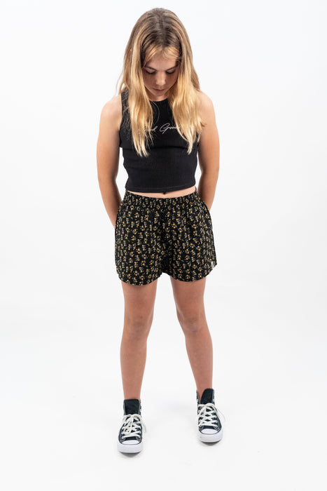 GOOD GOODS AVA SHORTS BLACK FLORAL - The Kids Store