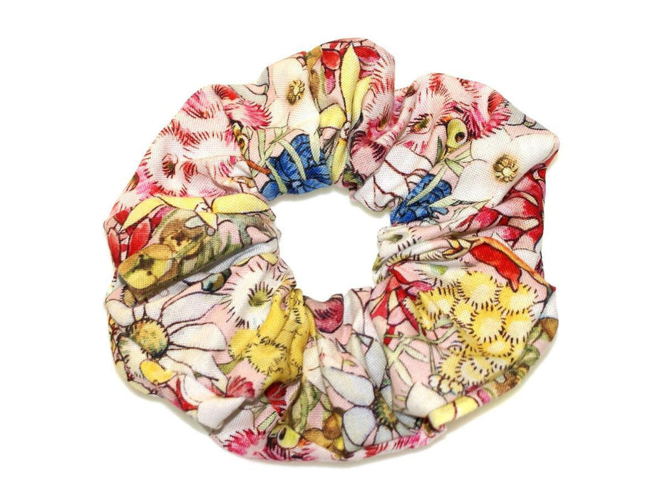 GOODIE GUMDROPS MAY GIBBS MAY'S GARDEN SCRUNCHIE - PINK & BRIGHT FLORAL - The Kids Store