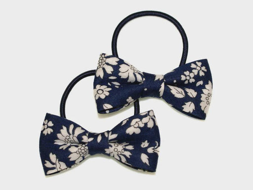 GOODY GUMDROPS - LIBERTY CAPEL BOW PONYTAILS NAVY - The Kids Store