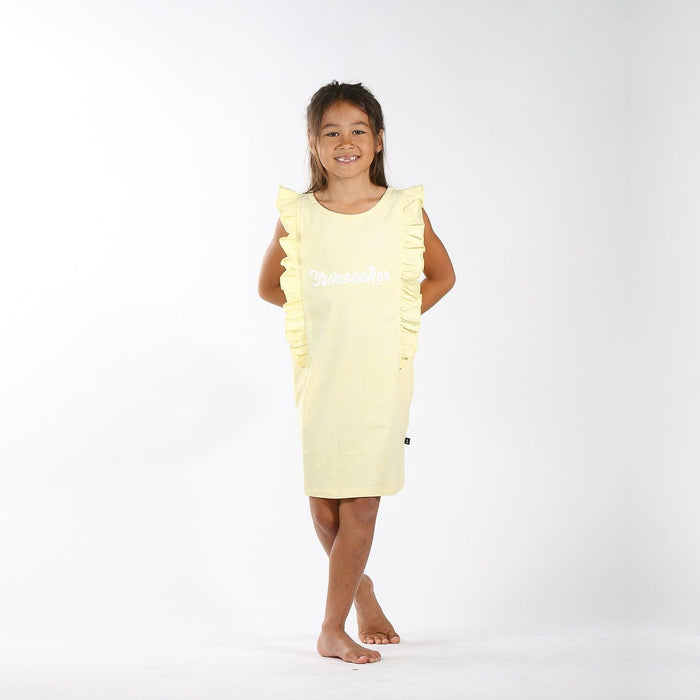 HELLO STRANGER DASH DRESS LEMON - The Kids Store