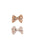 HUXBABY BUNNY STRIPE 2PK HAIR BOW BISCUIT ROSE - The Kids Store