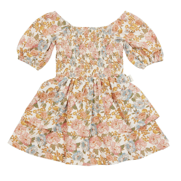 KAPOW Shirred Dress - Posie - The Kids Store
