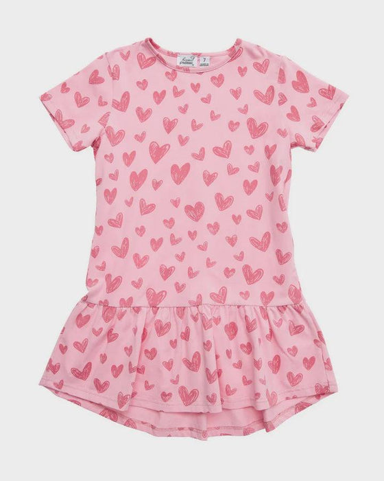 KISSED BY RADICOOL Hearts Frill Dress - The Kids Store