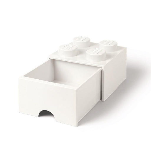 LEGO BRICK DRAWER 4 KNOBS - WHITE - The Kids Store