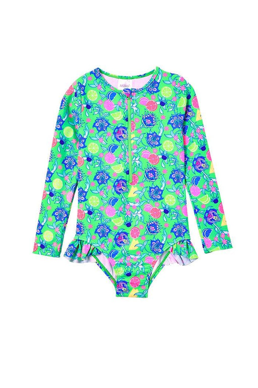 MILKY Long Sleeve Swimsuit - Peacock Green - The Kids Store