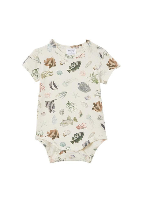 MILKY Marine Bubbysuit - Oatmeal - The Kids Store