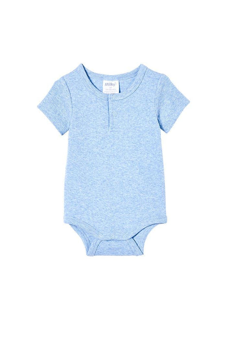 MILKY Rib Bubbysuit - Ice Blue - The Kids Store