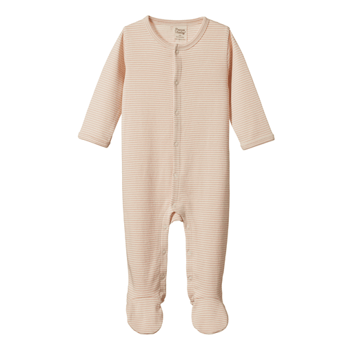 NATURE BABY STRETCH AND GROW ROSE DUST PINSTRIPE - The Kids Store