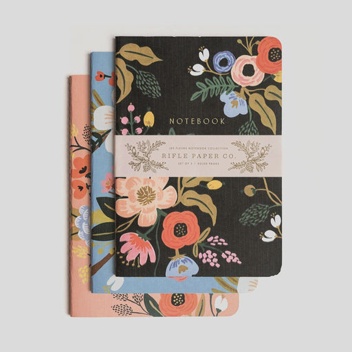 RIFLE AND CO NOTEBOOKS - 3 PACK LIVELY FLORALS - The Kids Store
