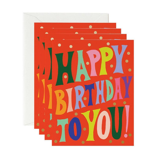 RIFLE AND CO PACK OF 8 BLANK CARDS + ENVELOPES HAPPY BIRTHDAY TO YOU - The Kids Store