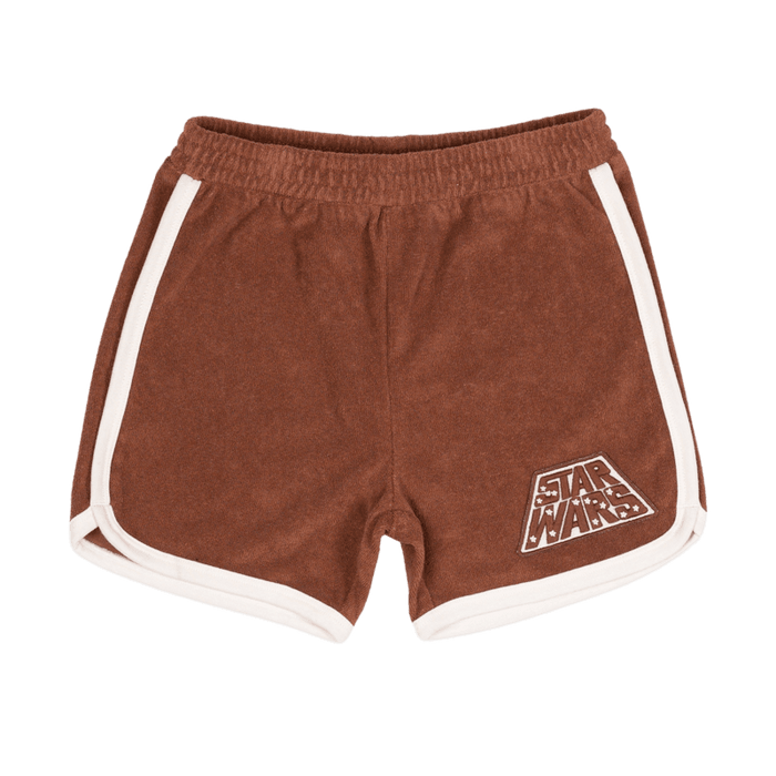ROCK YOUR KID BROWN STAR WARS TERRY SHORTS - The Kids Store
