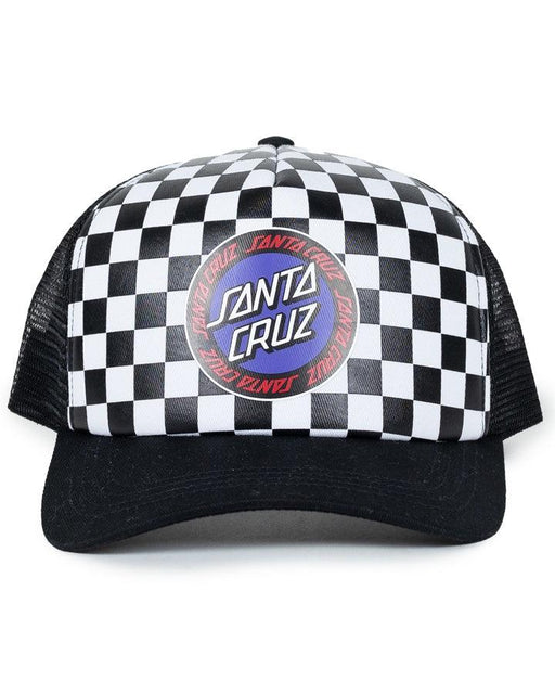 SANTA CRUZ Cap - Outer Ringed Dot - Black Check - The Kids Store