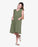 THE GIRL CLUB CROSSOVER PLAY DRESS MOSS GREEN RIB - The Kids Store