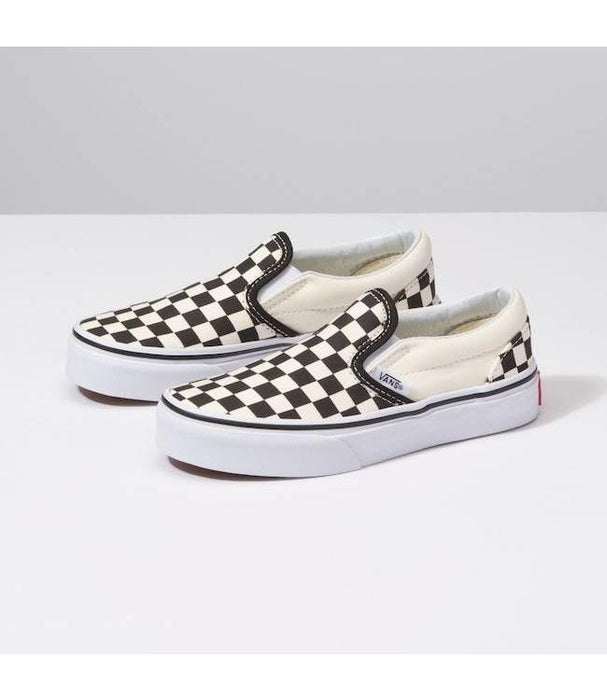 VANS KIDS CLASSIC SLIP ON BLACK WHITE CHECKERBOARD The Kids