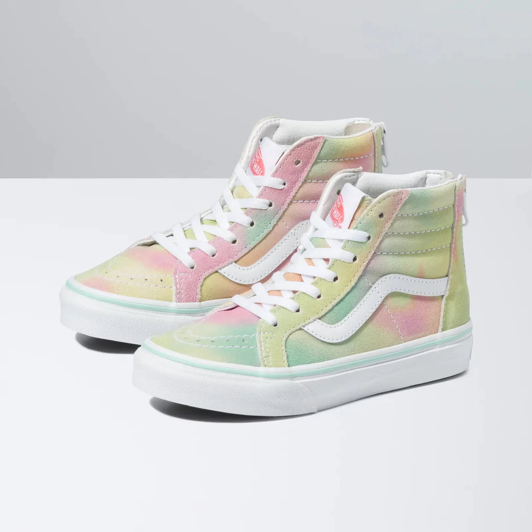 VANS SK8-HI ZIP RAINBOW SUEDE PASTEL MULTI The Kids Store